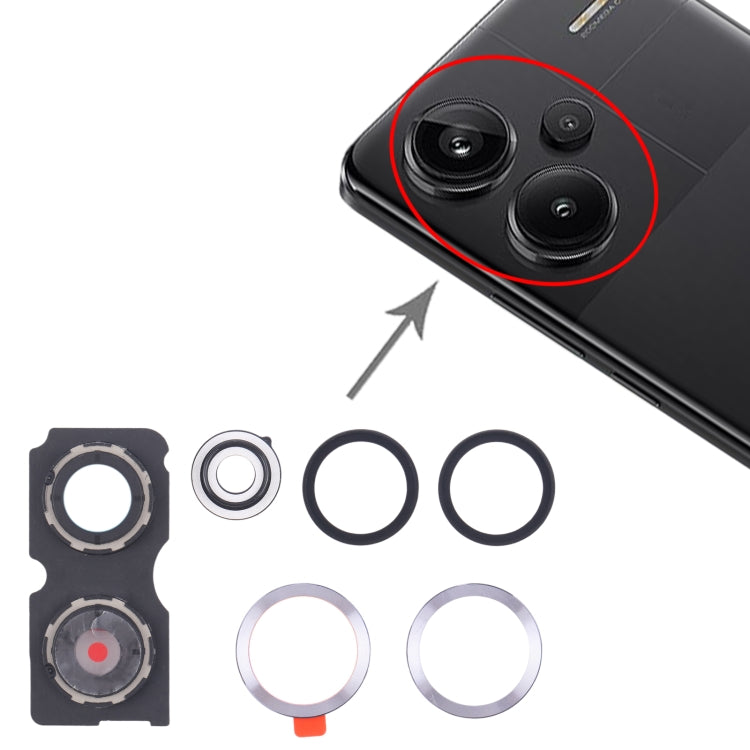 For Xiaomi Redmi Note 13 Pro+ Back Camera Lens Frame (Silver)
