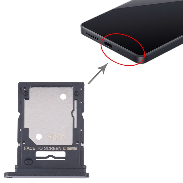 For Xiaomi Redmi Note 13 4G Original SIM Card Tray + SIM / Micro SD Card Tray (Black)