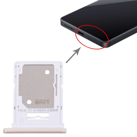 For Xiaomi Redmi 13 4G Original SIM Card Tray + SIM / Micro SD Card Tray (Gold)