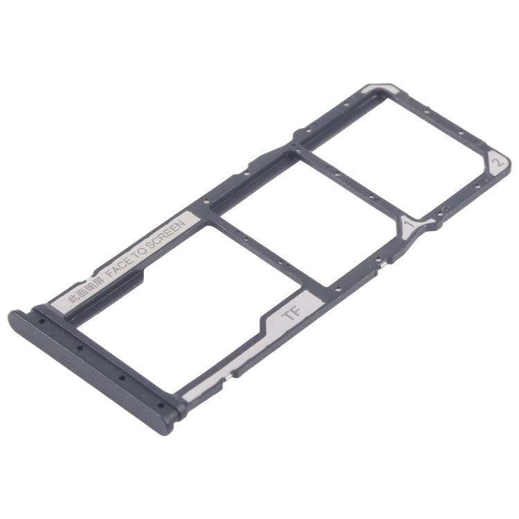 For Xiaomi Poco M6 Original SIM Card Tray + SIM Card Tray + Micro SD Card Tray (Black)