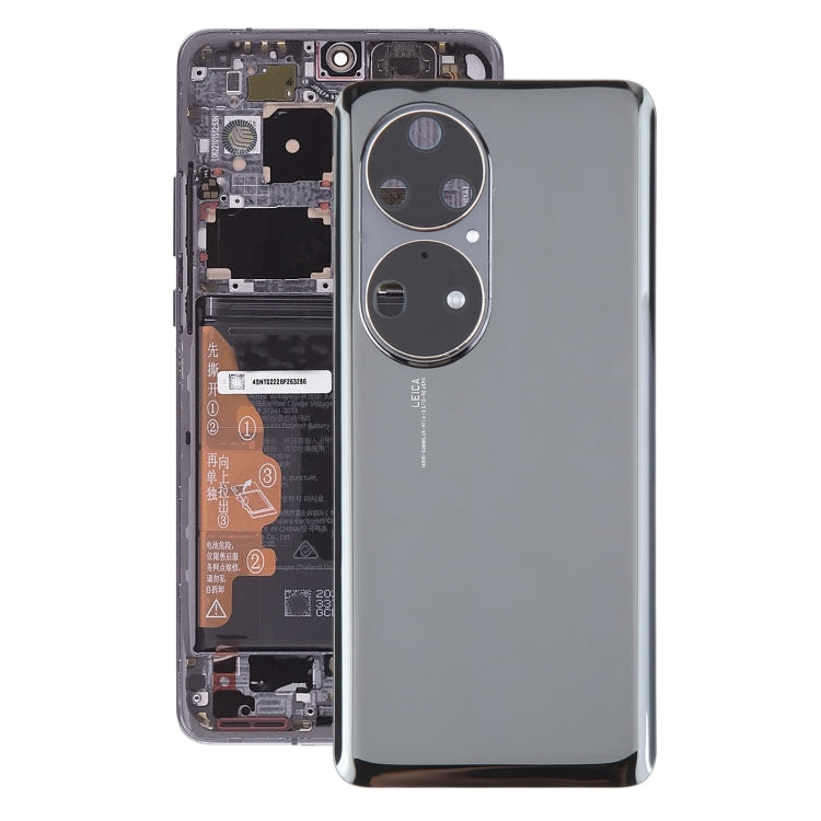 For Huawei P50 Pro Battery Back Cover with Camera Lens(Black)