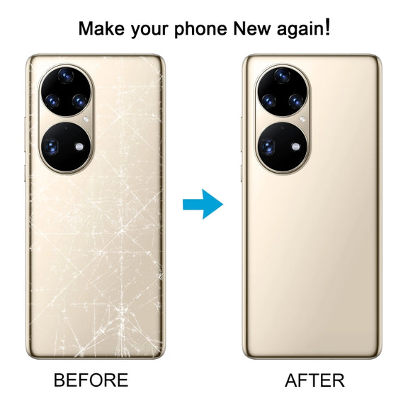 For Huawei P50 Pro Battery Back Cover with Camera Lens(Black)