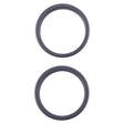 For iPhone 16 Plus 2pcs/set Rear Camera Glass Lens Metal Outside Protector Hoop Ring (Black) - Camera Series by PMC Jewellery | Online Shopping South Africa | PMC Jewellery | Buy Now Pay Later Mobicred