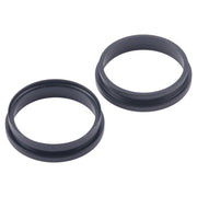 For iPhone 16 Plus 2pcs/set Rear Camera Glass Lens Metal Outside Protector Hoop Ring (Black)
