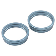 For iPhone 16 Plus 2pcs/set Rear Camera Glass Lens Metal Outside Protector Hoop Ring (Green)