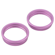 For iPhone 16 Plus 2pcs/set Rear Camera Glass Lens Metal Outside Protector Hoop Ring (Purple)