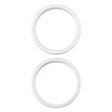 For iPhone 16 Plus 2pcs/set Rear Camera Glass Lens Metal Outside Protector Hoop Ring (Silver) -  by PMC Jewellery | Online Shopping South Africa | PMC Jewellery | Buy Now Pay Later Mobicred
