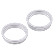 For iPhone 16 Plus 2pcs/set Rear Camera Glass Lens Metal Outside Protector Hoop Ring (Silver)