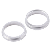 For iPhone 16 Plus 2pcs/set Rear Camera Glass Lens Metal Outside Protector Hoop Ring (Silver)