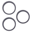 For iPhone 16 Pro 3pcs/set Rear Camera Glass Lens Metal Outside Protector Hoop Ring (Black) - Camera Series by PMC Jewellery | Online Shopping South Africa | PMC Jewellery | Buy Now Pay Later Mobicred