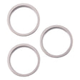 For iPhone 16 Pro Max 3pcs/set Rear Camera Glass Lens Metal Outside Protector Hoop Ring (Titanium Color) -  by PMC Jewellery | Online Shopping South Africa | PMC Jewellery | Buy Now Pay Later Mobicred