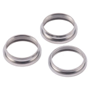 For iPhone 16 Pro Max 3pcs/set Rear Camera Glass Lens Metal Outside Protector Hoop Ring (Titanium Color)