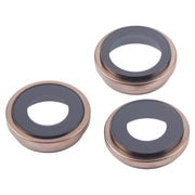 For iPhone 16 Pro Max 3pcs/Set Camera Lens Cover (Gold)