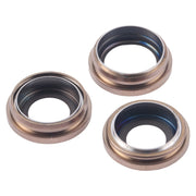 For iPhone 16 Pro Max 3pcs/Set Camera Lens Cover (Gold)
