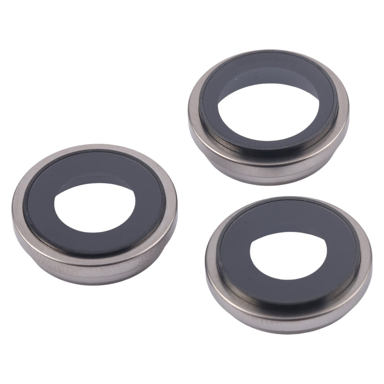 For iPhone 16 Pro Max 3pcs/Set Camera Lens Cover (Titanium Color)
