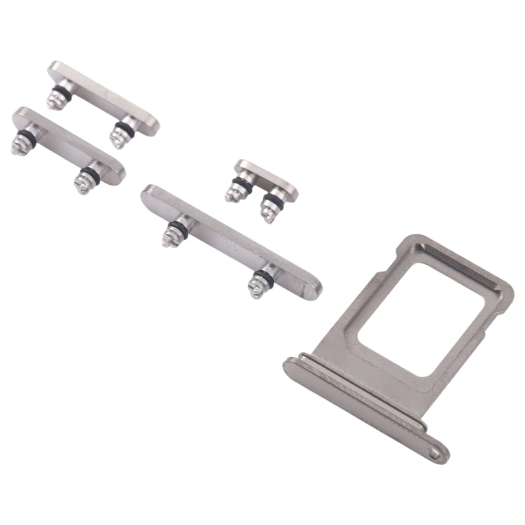 For iPhone 16 Pro Original SIM Card Tray + SIM Card Tray + Side Keys (Silver)