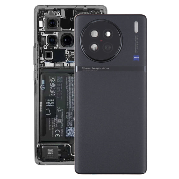 For vivo X90 Battery Back Cover with Camera Lens Cover(Black)