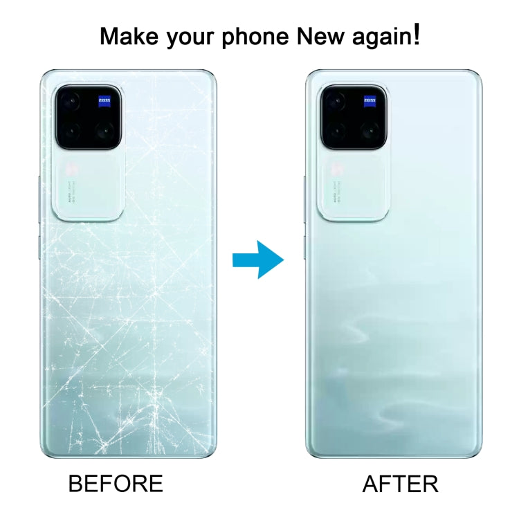 For vivo V30 Pro Battery Back Cover with Camera Lens Cover(Black)