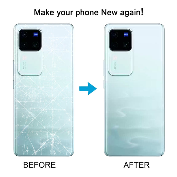 For vivo V30 Pro Battery Back Cover with Camera Lens Cover(Black)