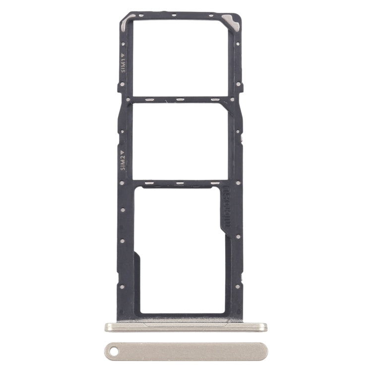 For Samsung Galaxy A06 SM-A065F Original SIM Card Tray + SIM Card Tray + Micro SD Card Tray (Gold)