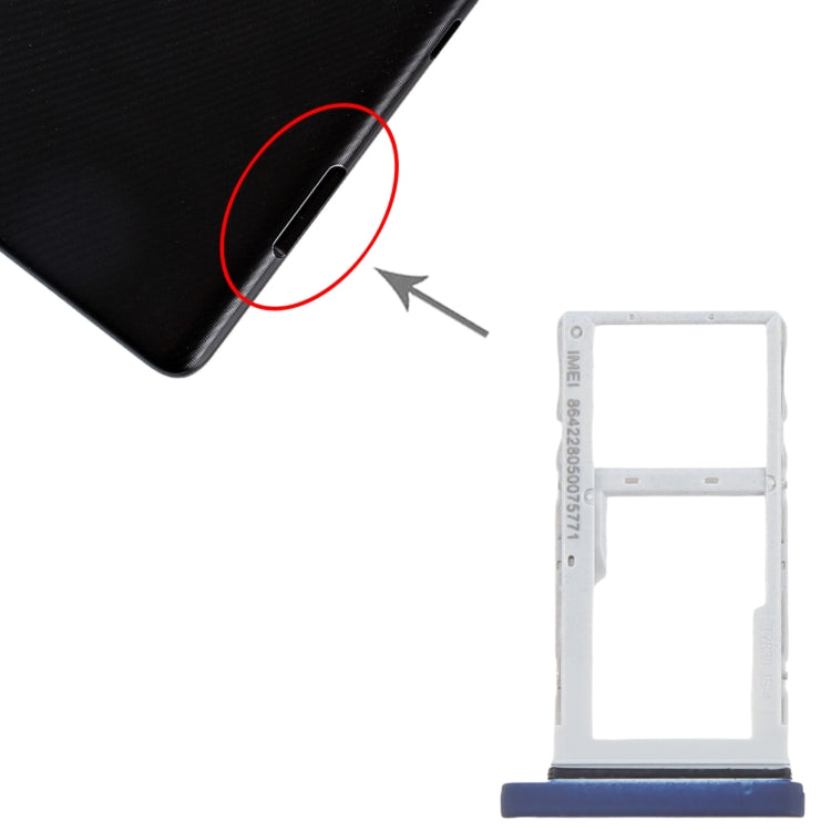 For TCL Tab 10s 4G Original SIM + Micro SD Card Tray (Blue)