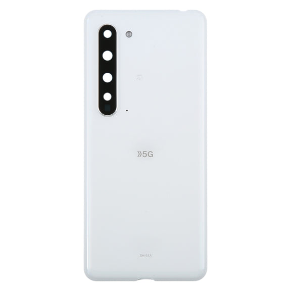 For Sharp Aquos R5G Original Battery Back Cover(White)