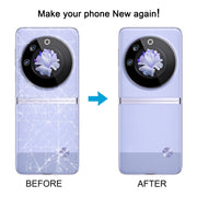 For Tecno Phantom V Flip Original Battery Back Cover(Purple)