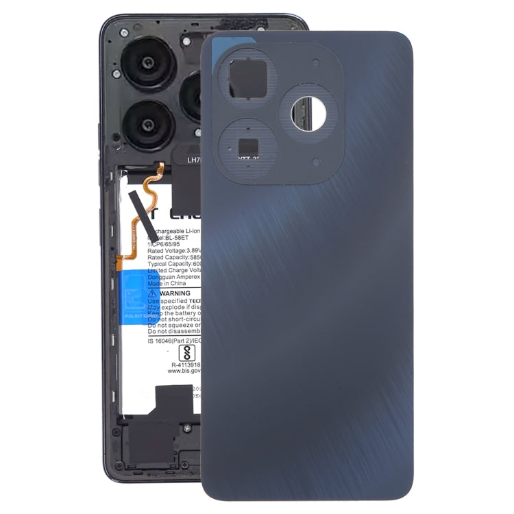 For itel P55 A666L Original Battery Back Cover(Black)