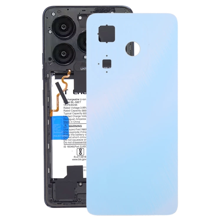 For itel P55 A666L Original Battery Back Cover(Blue)
