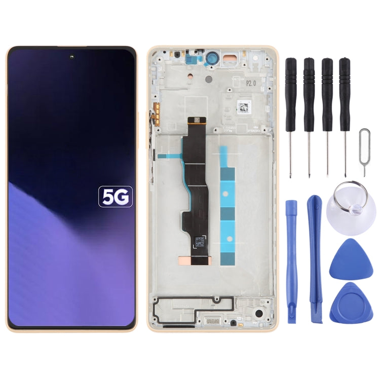 For Xiaomi Poco X6 Neo Original LCD Screen Digitizer Full Assembly with Frame (Orange)