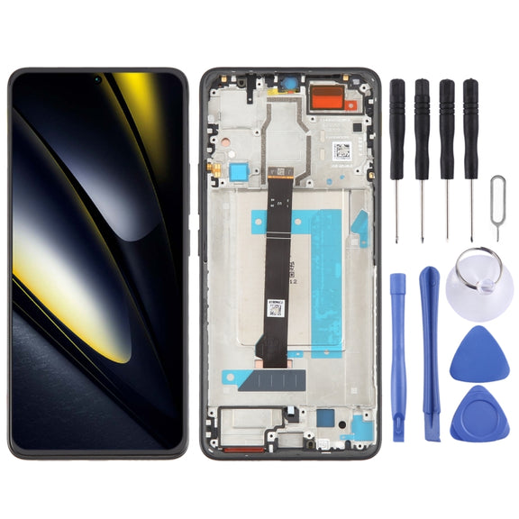 For Xiaomi Poco F6 Original LCD Screen Digitizer Full Assembly with Frame (Black)