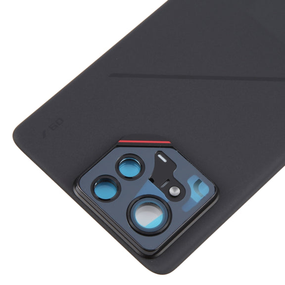 For Asus ROG Phone 9 Pro 5G Original Glass Battery Back Cover with Camera Frame(Matte Black)