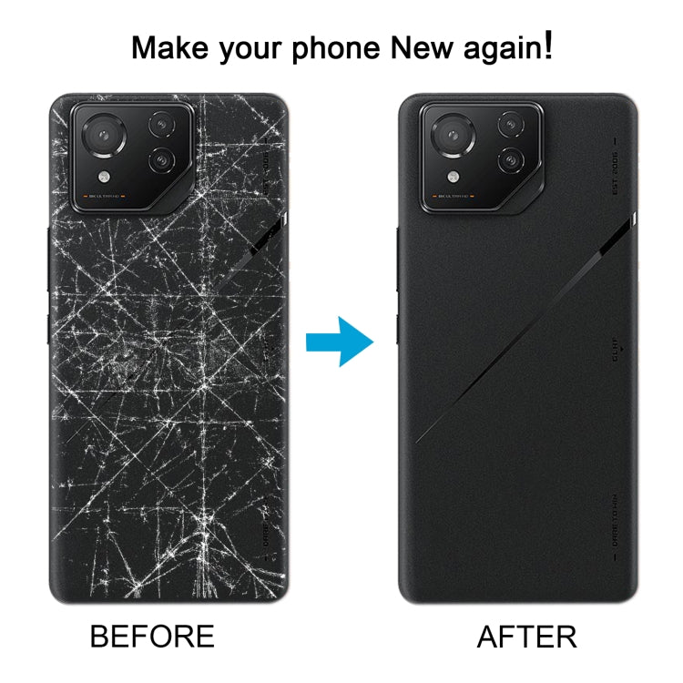 For Asus ROG Phone 9 Pro 5G Original Glass Battery Back Cover with Camera Frame(Matte Black)