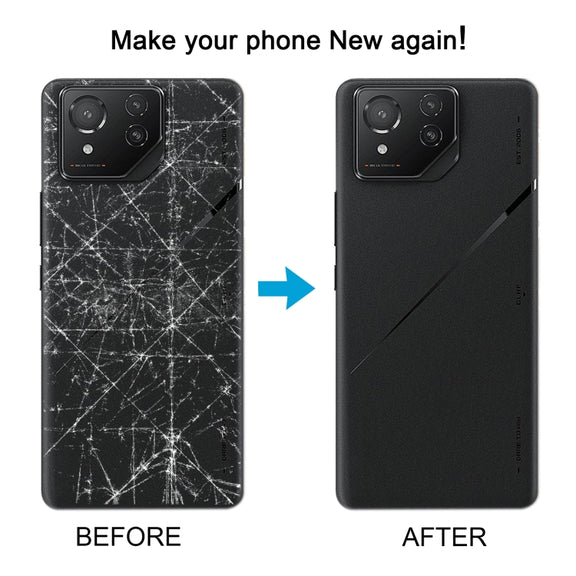 For Asus ROG Phone 9 Pro 5G Original Glass Battery Back Cover with Camera Frame(Matte Black)