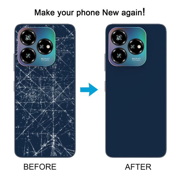 For ZTE Axon 60 Lite Glass Battery Back Cover with Adhesive(Purple)
