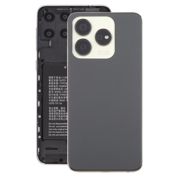 For ZTE Axon 60 / V60 Z2356 Glass Battery Back Cover with Middle Frame / Camera Lens Cover(Black)