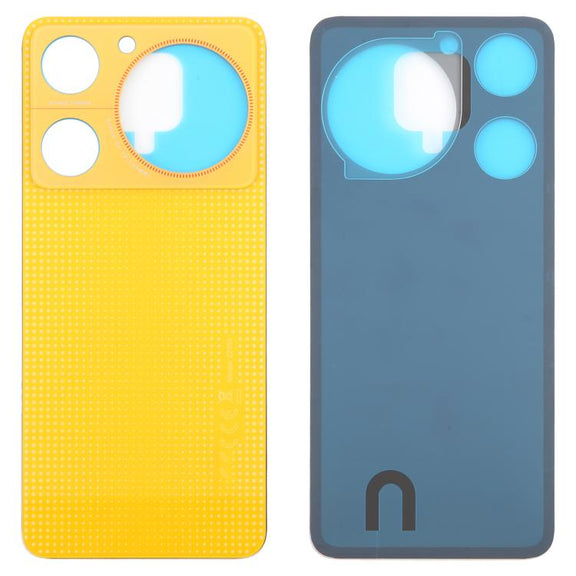 For ZTE nubia Music Z2353 Glass Battery Back Cover with Adhesive(Yellow)