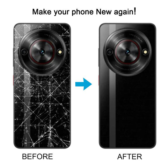 For ZTE nubia Focus Glass Battery Back Cover with Middle Frame / Camera Lens Cover(Black)