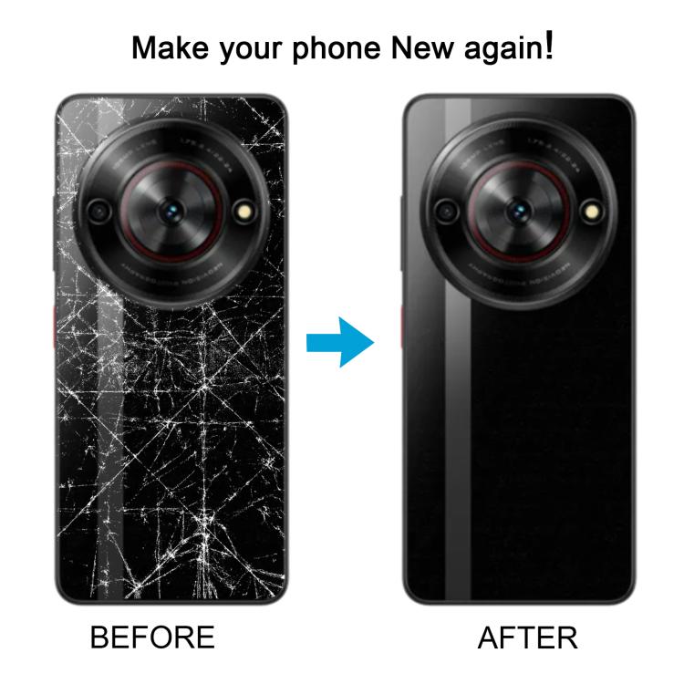 For ZTE nubia Focus Glass Battery Back Cover with Middle Frame / Camera Lens Cover(Black)