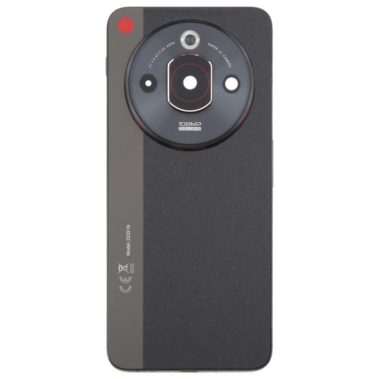 For ZTE nubia Focus Pro Z2351N Glass Battery Back Cover with Middle Frame / Camera Lens Cover(Black)