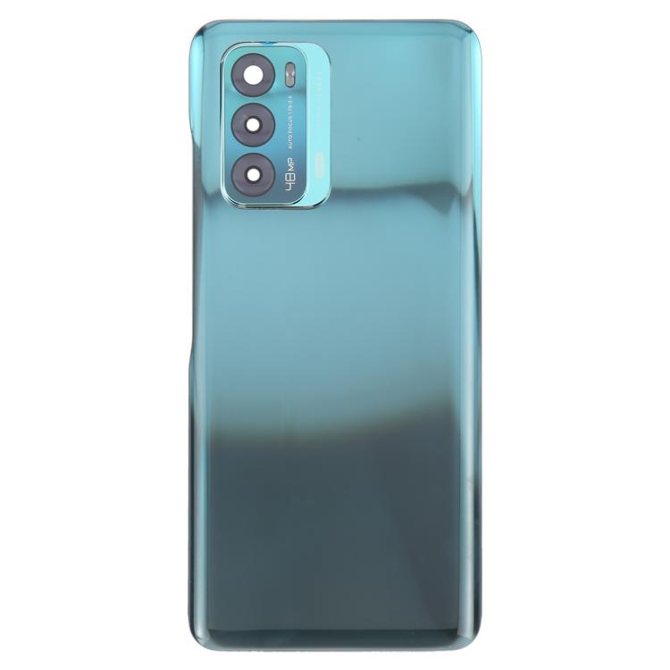 For ZTE Blade V40 Battery Back Cover with Adhesive / Camera Lens Cover(Blue)