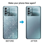 For ZTE Blade V40 Battery Back Cover with Adhesive / Camera Lens Cover(Blue)