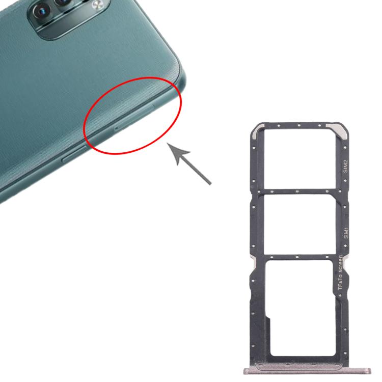For Nokia G21 Original SIM Card Tray + SIM Card Tray + Micro SD Card Tray (Gold)