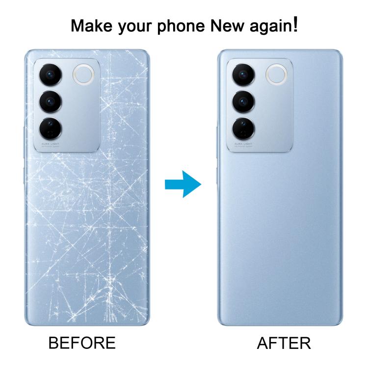 For vivo V27 / V27 Pro Battery Back Cover with Camera Lens Cover(Blue)