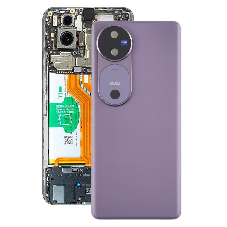 For vivo V40 Battery Back Cover with Camera Lens Cover(Purple)