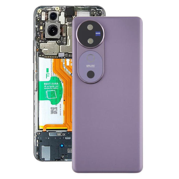 For vivo V40 Battery Back Cover with Camera Lens Cover(Purple)