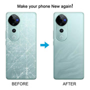 For vivo V40 Battery Back Cover with Camera Lens Cover(Blue)