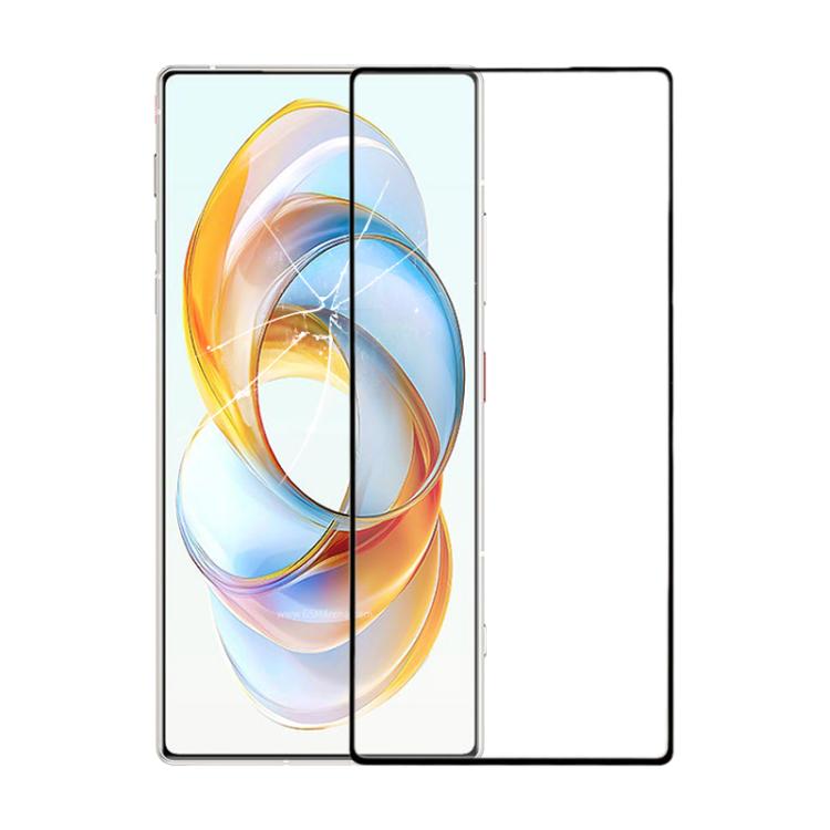 For ZTE Nubia Red Magic 10 Pro+ Front Screen Outer Glass Lens with OCA Optically Clear Adhesive (Black)