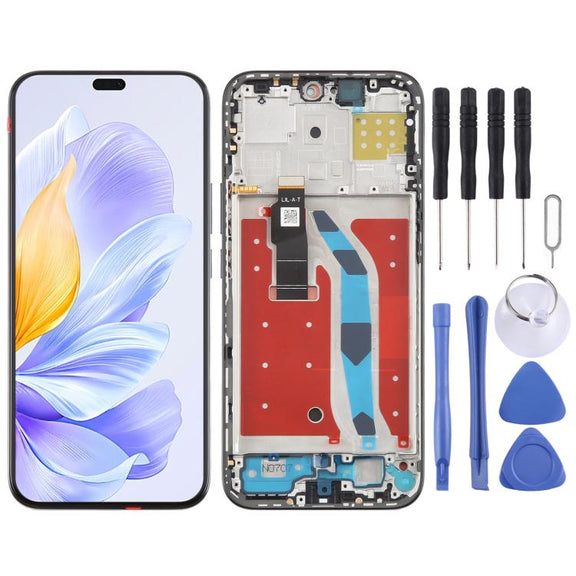For Honor X60i Original LCD Screen Digitizer Full Assembly with Frame (Black)