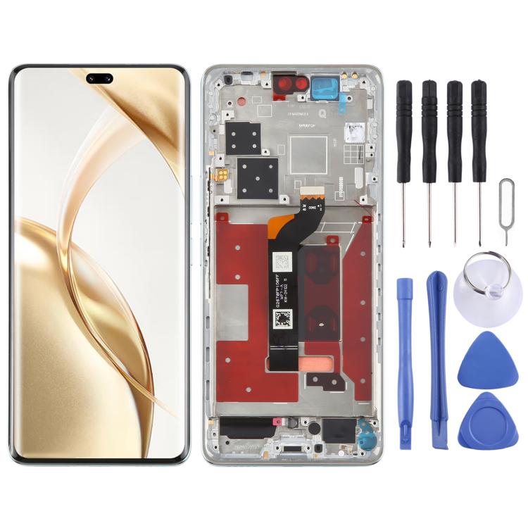 For Honor 200 Pro Original LCD Screen Digitizer Full Assembly with Frame (Green)